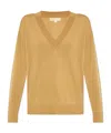 Michael Kors Sweaters In Merino In Yellow