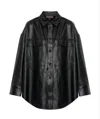 Michael Kors Black Leather Jacket In Black
