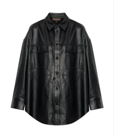 MICHAEL KORS BUTTONED LONG-SLEEVED OVERSIZED JACKET