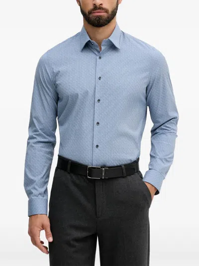 Michael Kors Buttoned Patterned Shirt In Blue