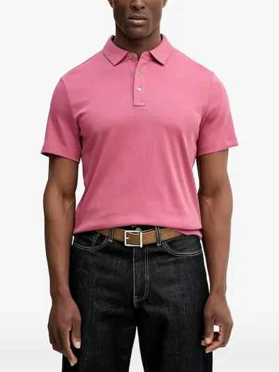 Michael Kors Buttoned Short-sleeve Polo Shirt In Pink