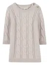 Michael Kors Cable-knit Dress In Neutral