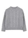 Michael Kors Cable-knit Jumper In Gray
