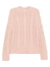 Michael Kors Cable-knit Jumper In Pink