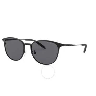 Michael Kors Caden Polarized Dark Grey Square Men's Sunglasses Mk1059 120281 54 In Black