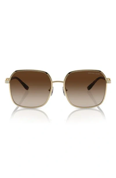 Michael Kors Cadiz 58mm Gradient Square Sunglasses In Brown