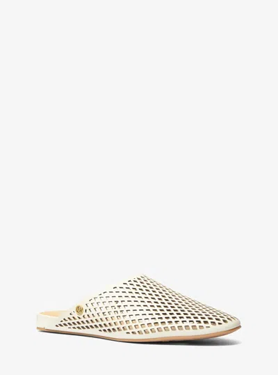 Michael Kors Cady Perforated Leather Mule In Multi