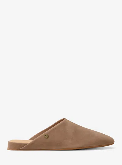 Michael Kors Cady Suede Mule In Brown