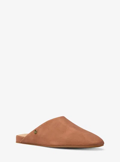 Michael Kors Cady Suede Mule In Brown