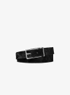 Michael Kors Calf Hair Belt In Black