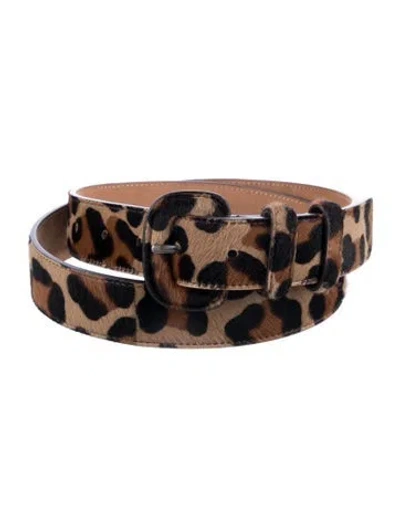 Pre-owned Michael Kors Calf Hair Belt In Neutral