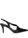 Michael Kors Black Slingback Shoes With Pointed Toe In Black
