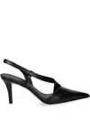 Michael Kors Calf Leather 'jaida' Slingback In Black In Black