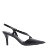 Michael Kors Black Slingback Shoes With Pointed Toe In Black