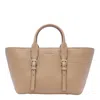 Michael Kors Calf Leather Shopping Bag In Beige