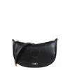 Michael Kors Calf Leather Shoulder Bag In Black