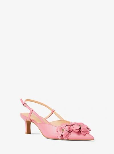 Michael Kors Callie Embellished Kitten Pump In Pink