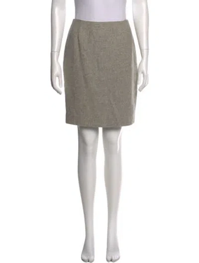 Pre-owned Michael Kors Camel Hair Knee-length Skirt In Gray