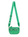 Michael Kors Quilted Logo Camera Bag In Green