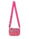 Michael Kors Logo Quilted Camera Bag With Adjustable Strap In Purple