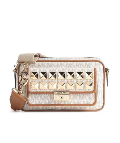 Michael Kors Camera Cross-body Leather Bag In White