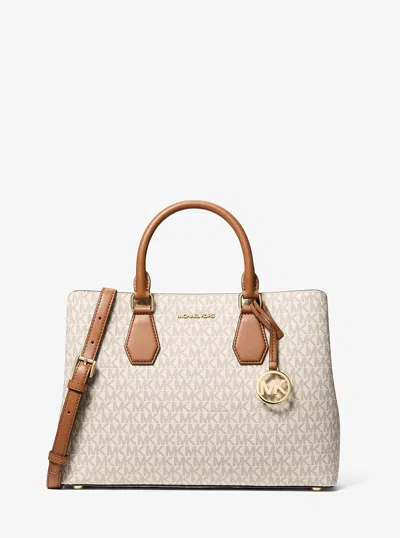 MICHAEL KORS CAMILLE LARGE SIGNATURE LOGO SATCHEL