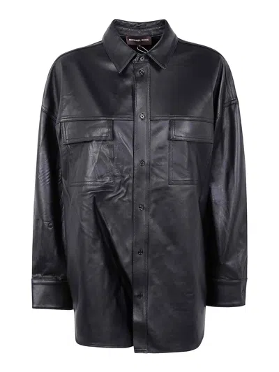 MICHAEL KORS UNISEX OVERSIZED LEATHER SHIRT