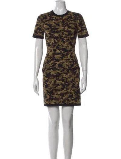 Pre-owned Michael Kors Camouflage Print Mini Dress In Neutral