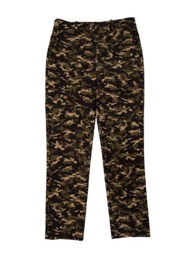 Pre-owned Michael Kors Camouflage Print Straight Leg Pants In Multicolor