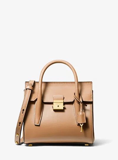 Michael Kors Campbell Mini Leather Satchel In Brown