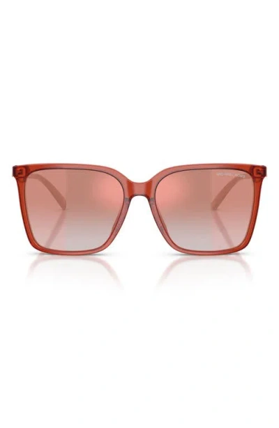 Michael Kors Canberra 56mm Square Sunglasses In Red