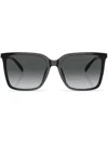 Michael Kors Womens Black Mk2137u 57 Anaheim Square-frame Acetate Sunglasses In Black