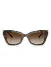 Michael Kors Cantabria Tortoiseshell Cat-eye Sunglasses In ブラウン