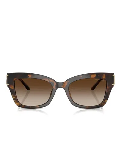 Michael Kors Cantabria Tortoiseshell Cat-eye Sunglasses In Brown