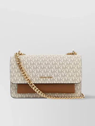 Michael Kors Canvas And Leather Claire Shoulder Bag