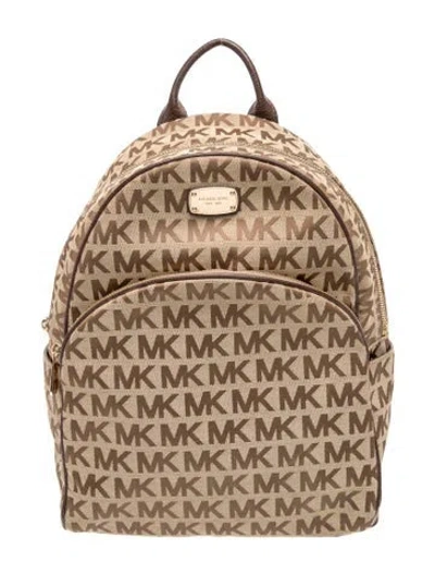 Pre-owned Michael Kors Canvas Backpack In Brown