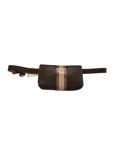 Pre-owned Michael Kors Canvas Belt Bag In Brown