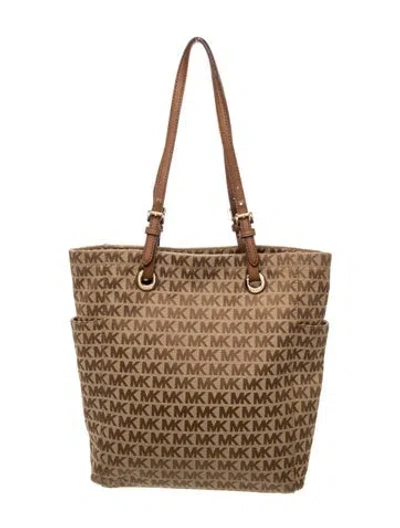 Pre-owned Michael Kors Canvas Bucket Bag In Neutral