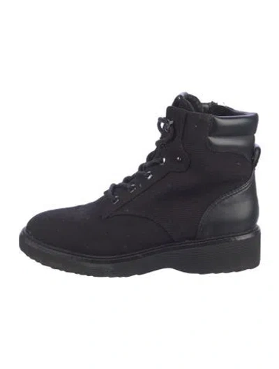 Pre-owned Michael Kors Canvas Combat Boots In Blue