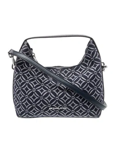Pre-owned Michael Kors Canvas Crossbody Bag In Blue
