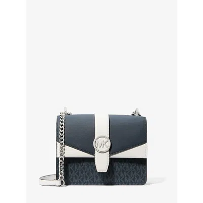 Michael Kors Canvas Crossbody Women's Bag In Blue