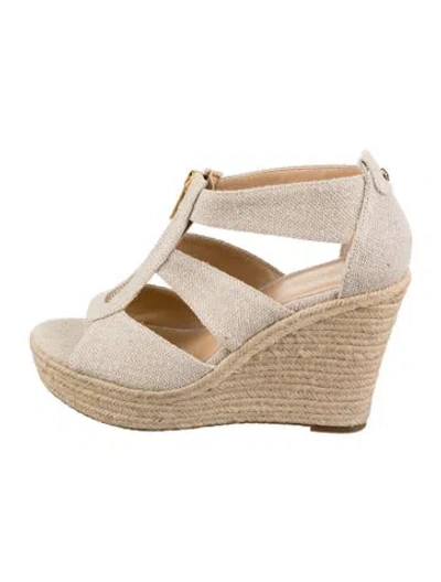 Pre-owned Michael Kors Canvas Espadrilles In Neutrals
