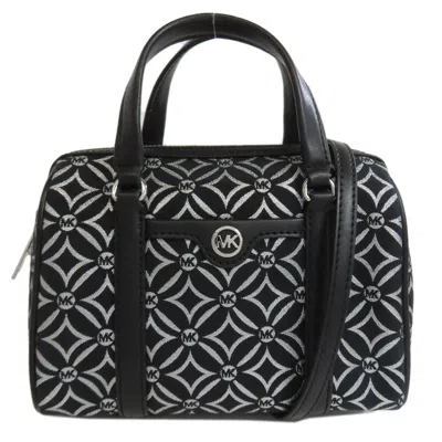Pre-owned Michael Kors Canvas Handbag () In Black