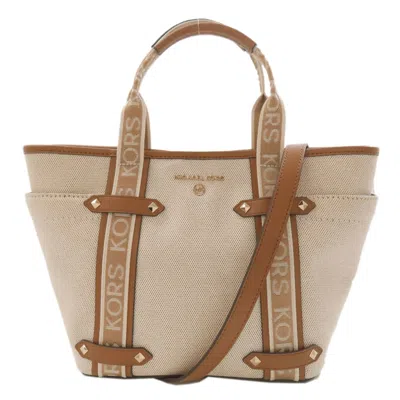 Pre-owned Michael Kors Canvas Handbag () In Brown