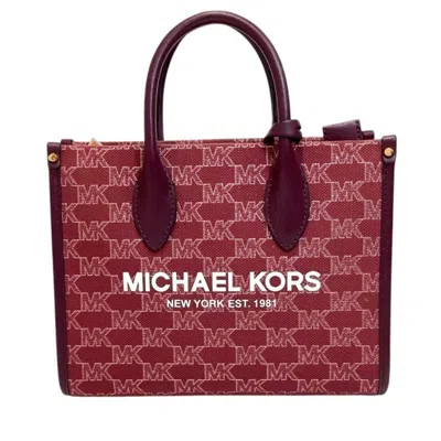 Pre-owned Michael Kors Canvas Leather Handbag Shoulder Bag () In Multi