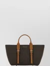 Michael Kors Canvas Moore Shopping Bag With Structured Shape