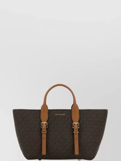 MICHAEL KORS CANVAS MOORE SHOPPING BAG WITH STRUCTURED SHAPE