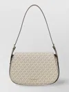 Michael Kors Canvas Moore Shoulder Bag With Gold-tone Hardware In White