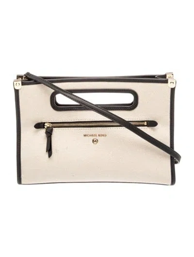 Pre-owned Michael Kors Canvas Top Handle Bag In Brown