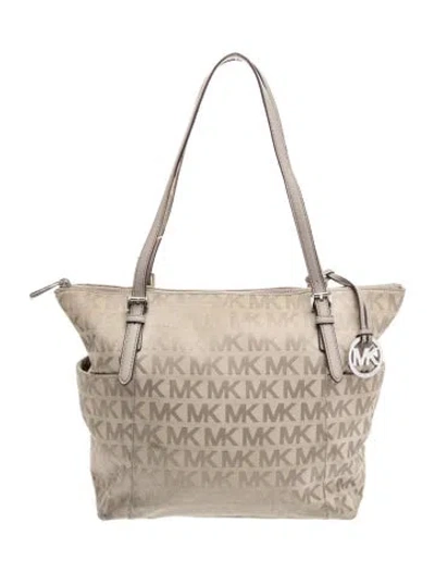 Pre-owned Michael Kors Canvas Tote In Neutral